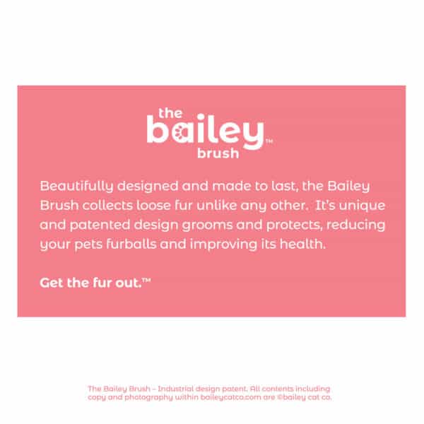 Cat Brushes by Bailey Cat Co. Reduce Hairballs and furballs